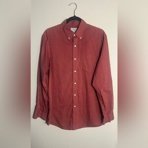 L.L. Bean Men's Red Checkered Button Down Shirt